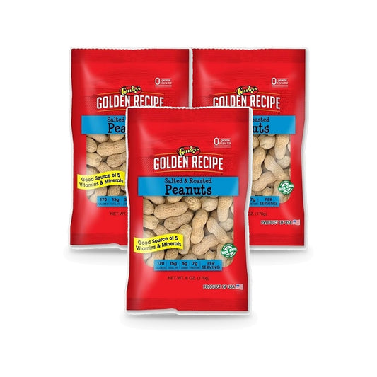 Gurley's Peanuts In Shell Salted Roasted 6oz 12ct 3-Pack
