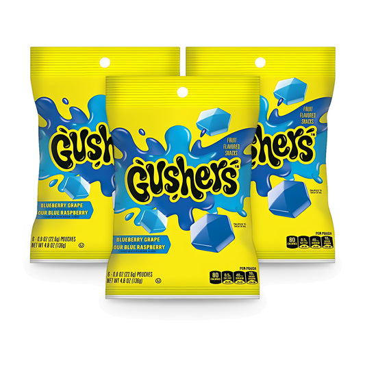 Gushers All Blue 4.8oz Peg Bag 3-Pack