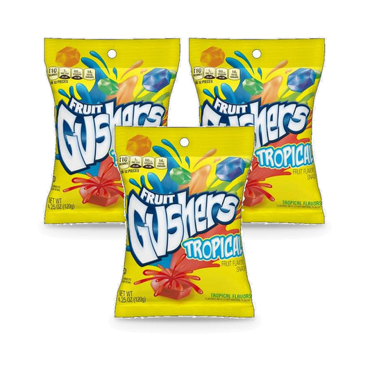 Gushers Tropical 4.25oz Peg Bag 3-Pack