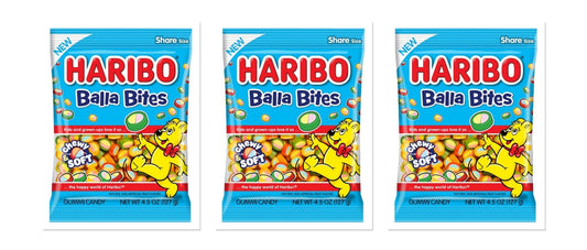 Haribo Balla Bites 4.5oz Peg Bag 3-Pack