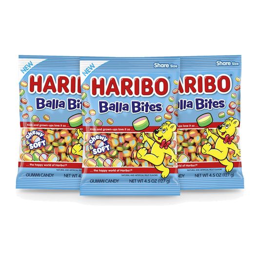Haribo Balla Bites 4.5oz Peg Bag 3-pack