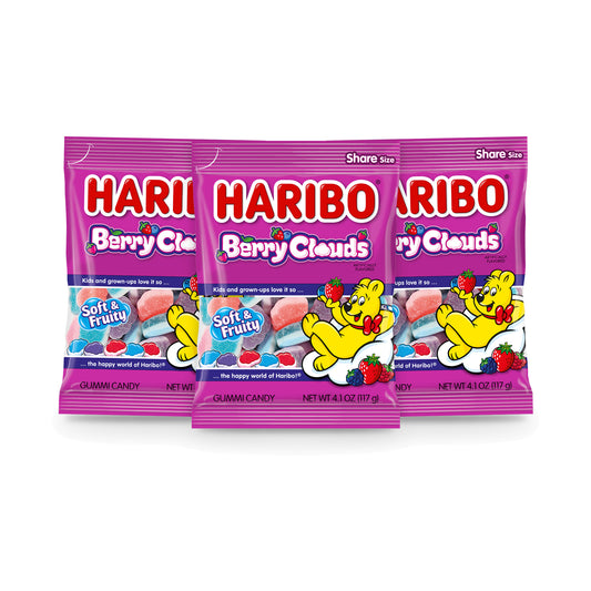 Haribo Berry Clouds 4.1oz Peg Bag 3-pack