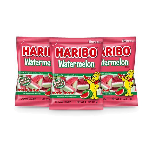Haribo Watermelon 4.1oz Peg Bag 3-pack