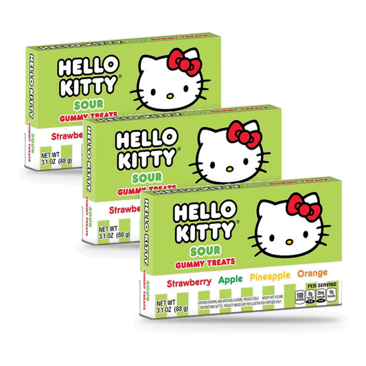 Hello Kitty Sour Gummi Treats 3.1oz 3-Pack