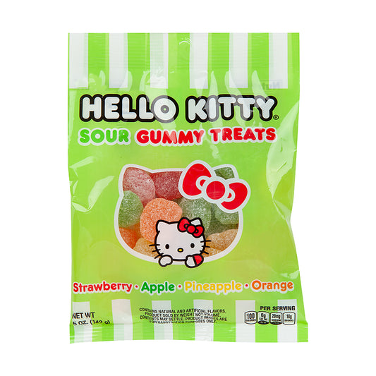 Hello Kitty Sour Gummy Treats 5oz Peg Bag single