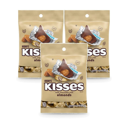 Hershey's Kisses Almond Peg Bag 4.48oz 3-Pack