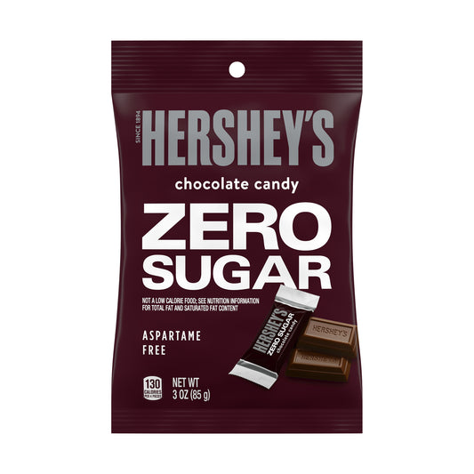 Hershey's Zero Sugar Milk Chocolate Candy 3oz Bags