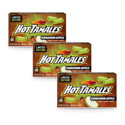 Hot Tamales Cinnamon Apple 4.25oz Theater Boxes 3-Pack