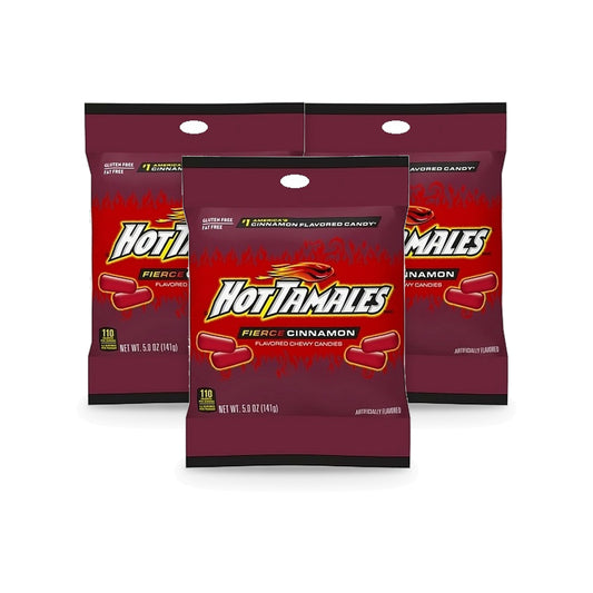 Hot Tamales Original 5oz Peg Bag 3-Pack