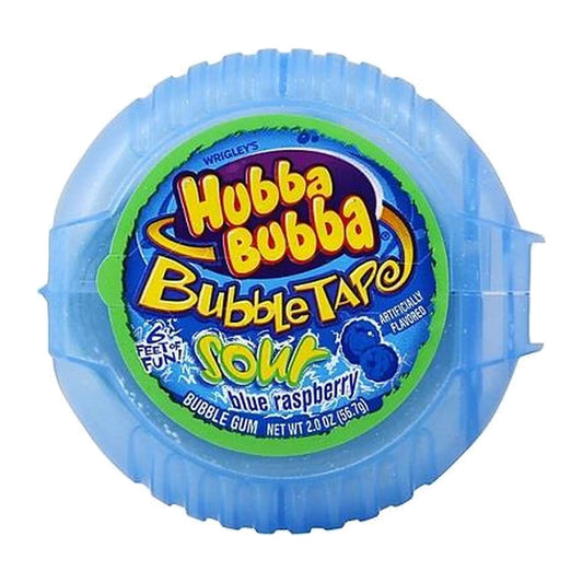 Hubba Bubba Bubble Tape Sour Blue Raspberry 2oz 12ct — full package