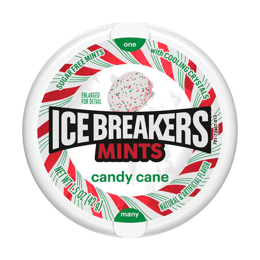 Ice Breakers Candy Cane Sugar-Free Mints 1.5oz Tins
