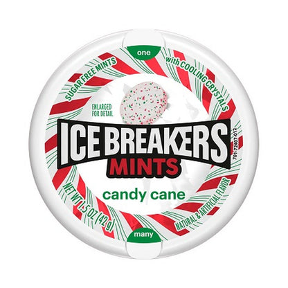 Ice Breakers Candy Cane Sugar-Free Mints 1.5oz Tins