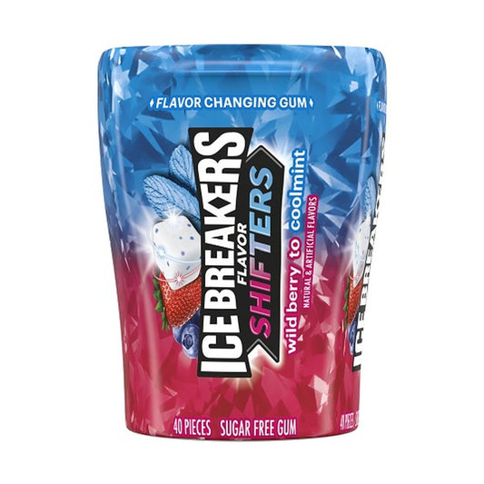 Ice Breakers Flavor Shifters Wild Berry to Coolmint Gum 3.24oz Bottles