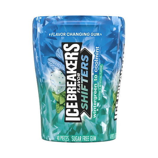 Ice Breakers Flavor Shifters Wintergreen to Cool Mint Sugar-Free Gum 3.24oz Bottles
