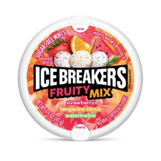 Ice Breakers Fruity Mix Sugar-Free Mints 1.5oz Tins