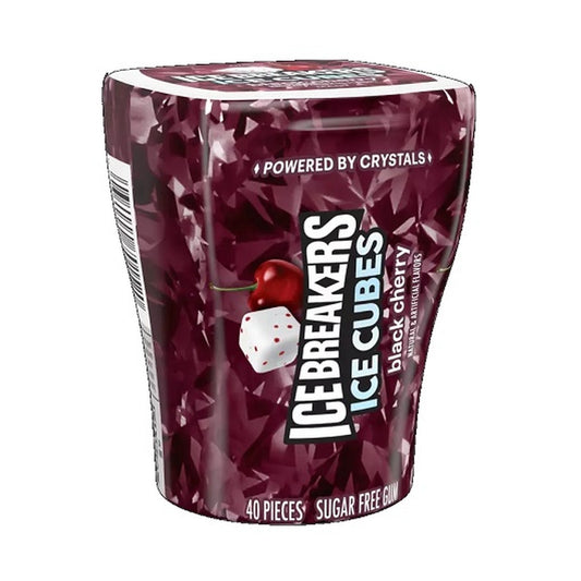 Ice Breakers Ice Cubes Black Cherry Sugar-Free Gum 3.24oz Bottles