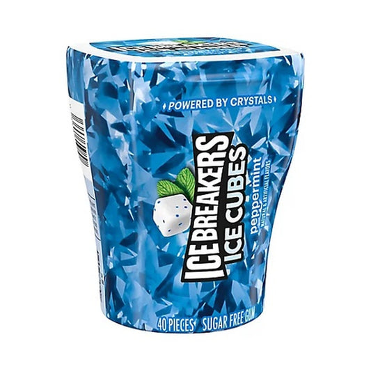 Ice Breakers Ice Cubes Peppermint Sugar-Free Gum 3.24oz Bottles