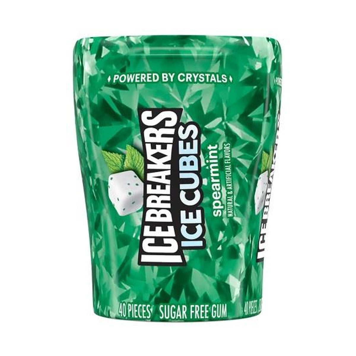 Ice Breakers Ice Cubes Spearmint Sugar-Free Gum 3.24oz Bottles (4-Count Box)