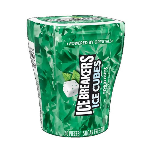 Ice Breakers Ice Cubes Spearmint Sugar-Free Gum 3.24oz Bottles
