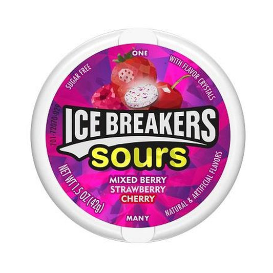 Ice Breakers Sours Berry Sugar-Free Mints 1.5oz Tins