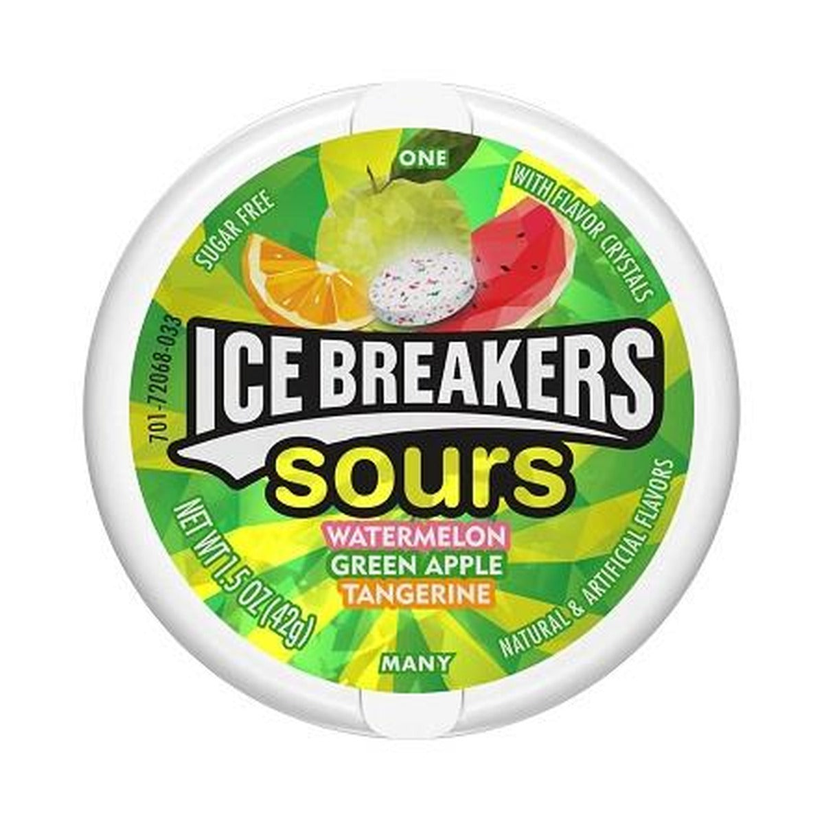 Ice Breakers Sours Sour Fruit Sugar-Free Mints 1.5oz Tins