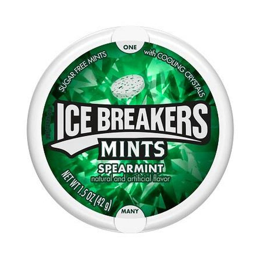 Ice Breakers Spearmint Sugar-Free Mints 1.5oz Tins