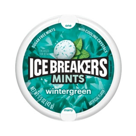 Ice Breakers Wintergreen Sugar-Free Mints 1.5oz Tins