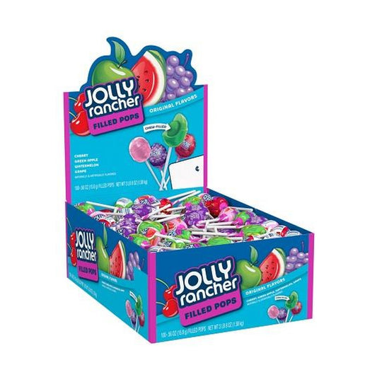 Jolly Rancher Chew Filled Lollipops 0.56oz 100ct Box