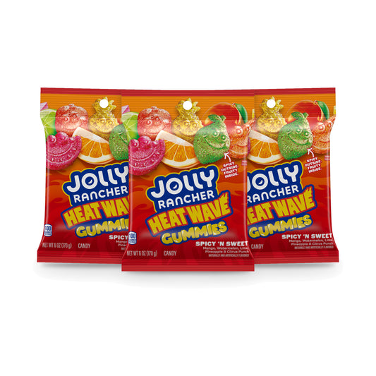 Jolly Rancher Gummies Heat Wave 6oz Peg Bag 3-Pack
