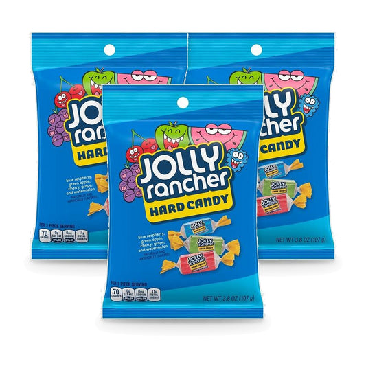 Jolly Rancher Original Hard Candy 3.8oz Peg Bag 3-Pack