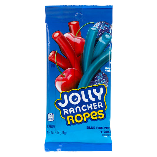 Jolly Rancher Ropes Blue Raspberry & Cherry 6oz Peg Bags