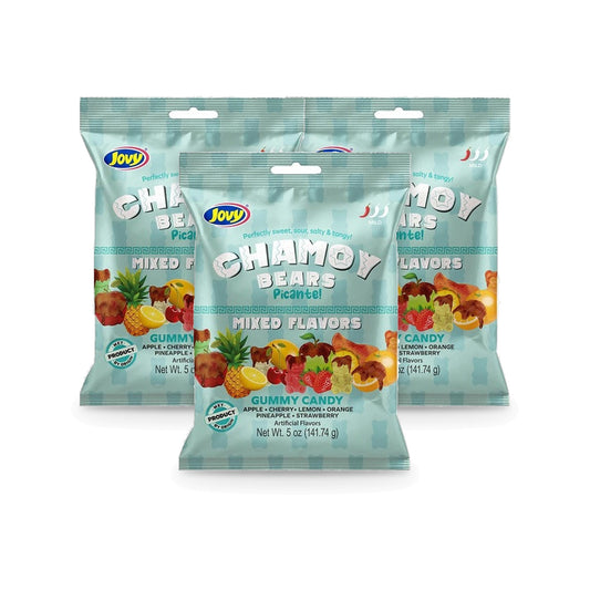 Jovy Chamoy Gummy Bears 5oz Peg Bag 3-Pack