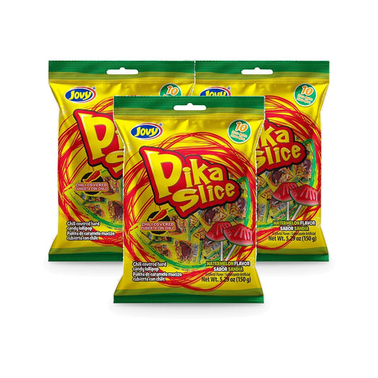 Jovy Pika Slice Lollipop Watermelon 5.29oz 3-Pack