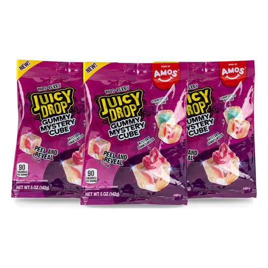 Juicy Drop Gummy Mystery Cube Wild Berry 5oz 3-pack
