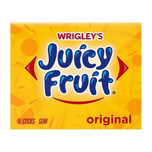Juicy Fruit Original Stick Gum 15pc 10ct — full package