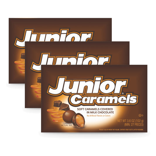 Junior Mints Junior Caramels 3.6oz Theater Box 3-Pack