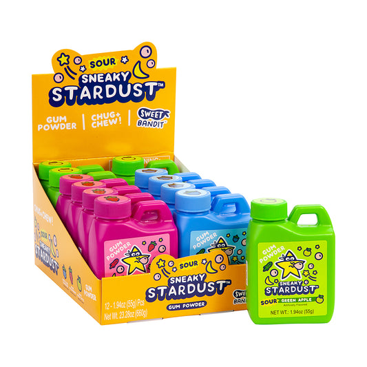 Kidsmania Sneaky Stardust Sour Gum Powder 1.94oz Candy box