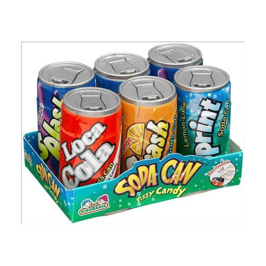 Kidsmania Soda Can Fizzy Candy Six-Pack 1.48oz