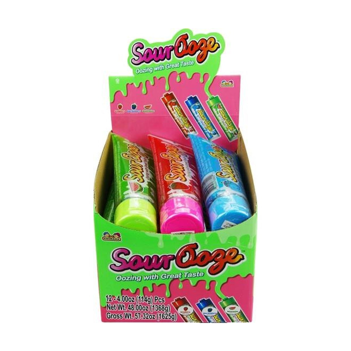 Kidsmania Sour Ooze Candy Tubes 4oz