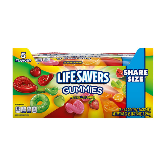 Life Savers Gummies 5 Flavors Share Size 4.2oz box