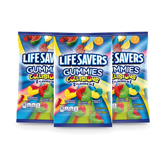 Life Savers Gummies Collisions 7oz Peg Bag 3-Pack