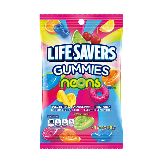 Life Savers Gummies Neons 7oz Peg Bag