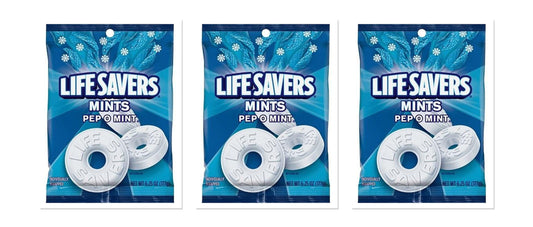 Life Savers Pep-O-Mint 6.25oz Peg Bag 3-Pack