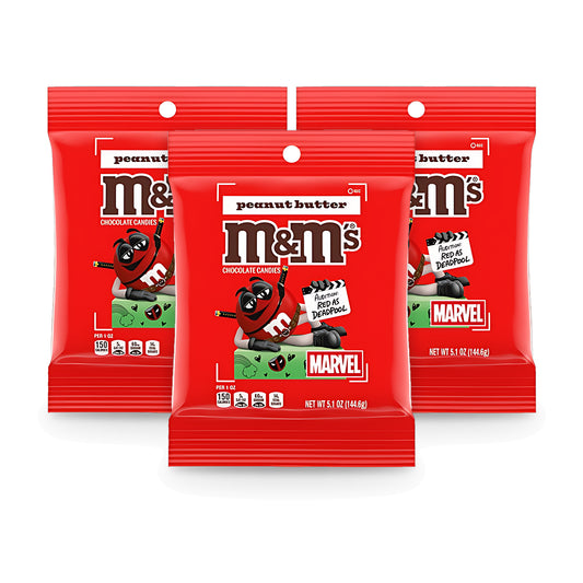 M&M's Limited Edition Marvel Peanut Butter Peg Bag 5.1oz 3-Pack
