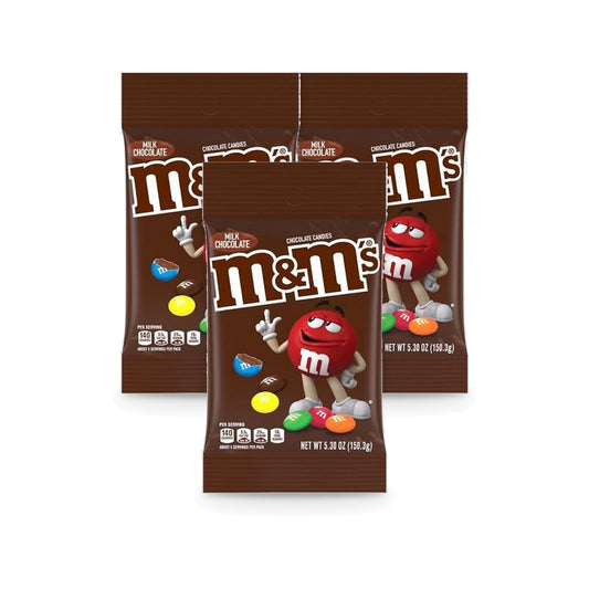 M&M's Milk Chocolate 5.3oz Peg Bag 3-Pack