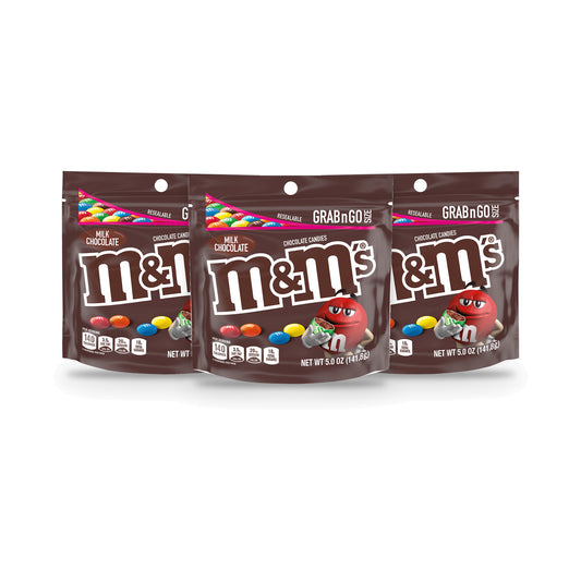 M&M's Milk Chocolate 5oz Pouch 3-pack