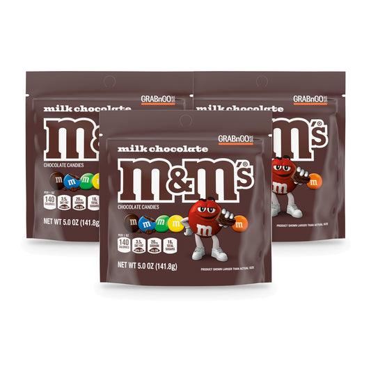 M&M's Milk Chocolate 5oz Pouch 3-pack