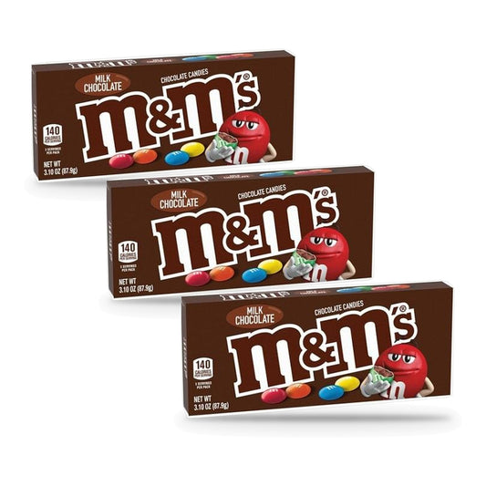 M&M's Plain 3.1oz Theater Box 3-Pack