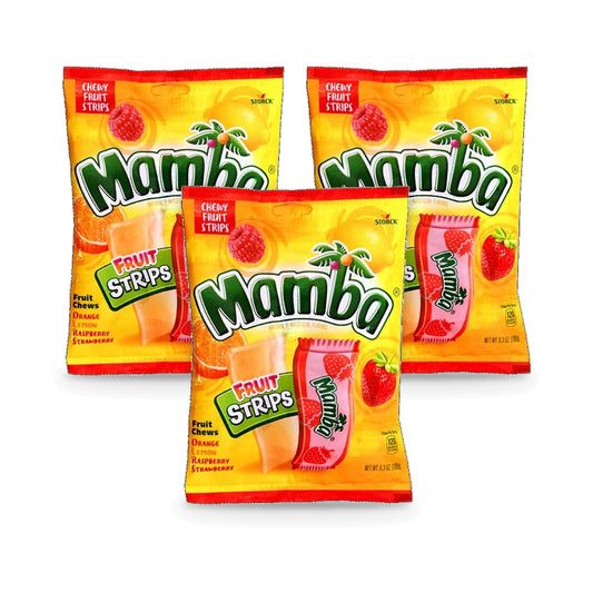 Mamba Fruit Strips 6.3oz Peg Bag 3-Pack