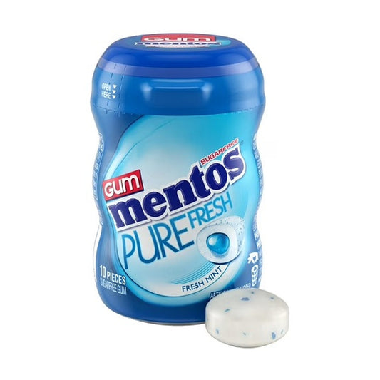 Mentos Pure Fresh Fresh Mint Sugar-Free Gum 10pc Mini Bottles (0.7oz)